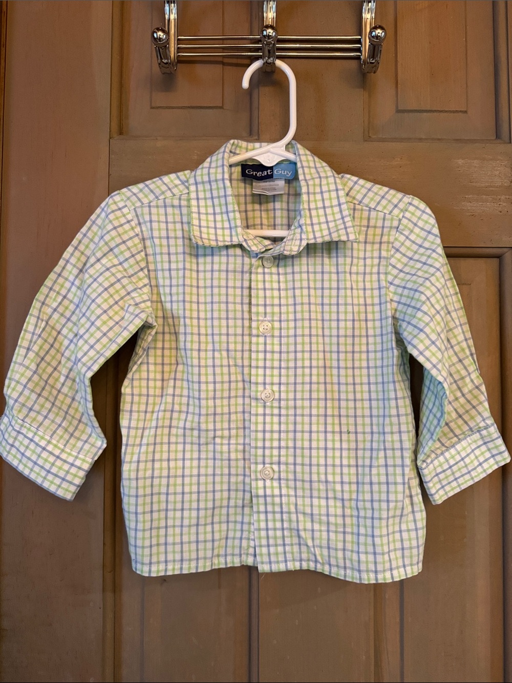 Great Guy Green & Blue Plaid Button-Up Shirt